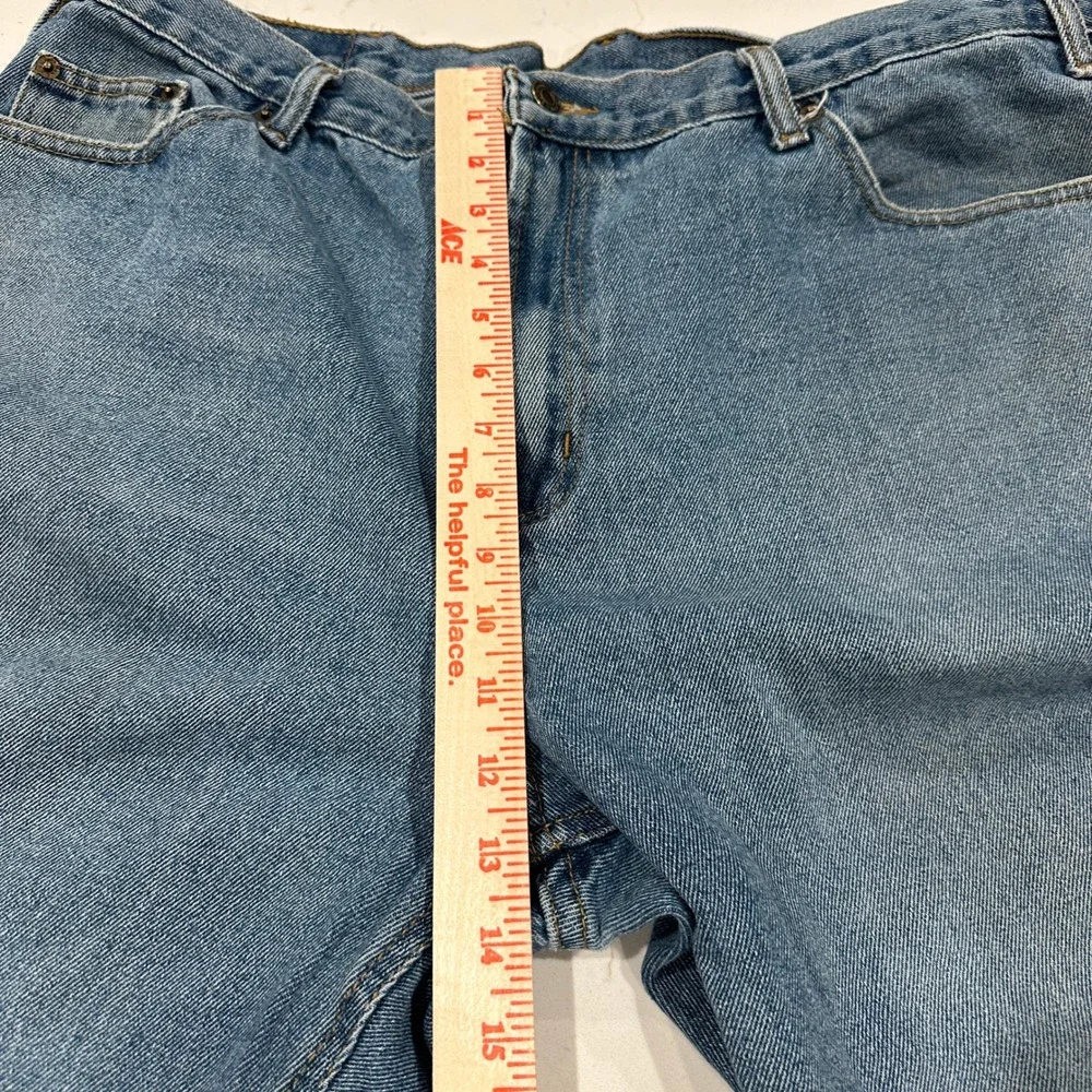 True Blue Mens Relaxed Fit Straight Leg Denim Jeans Blue 42x30 Cotton